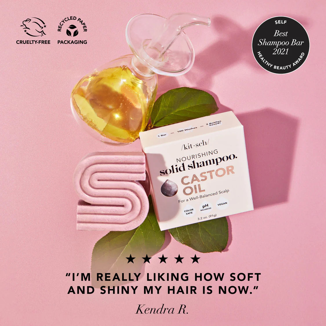 KITSCH CASTOR OIL NOURISHING SHAMPOO BAR