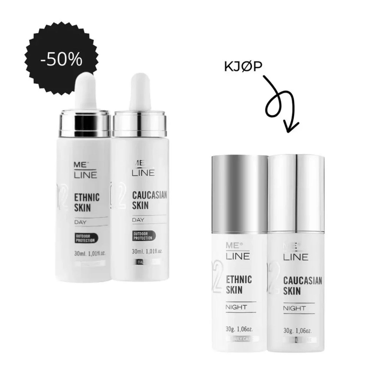 Meline Kampanje Caucasian ! Halv pris på day ved kjøp av night! Før 3048 Nå 2045