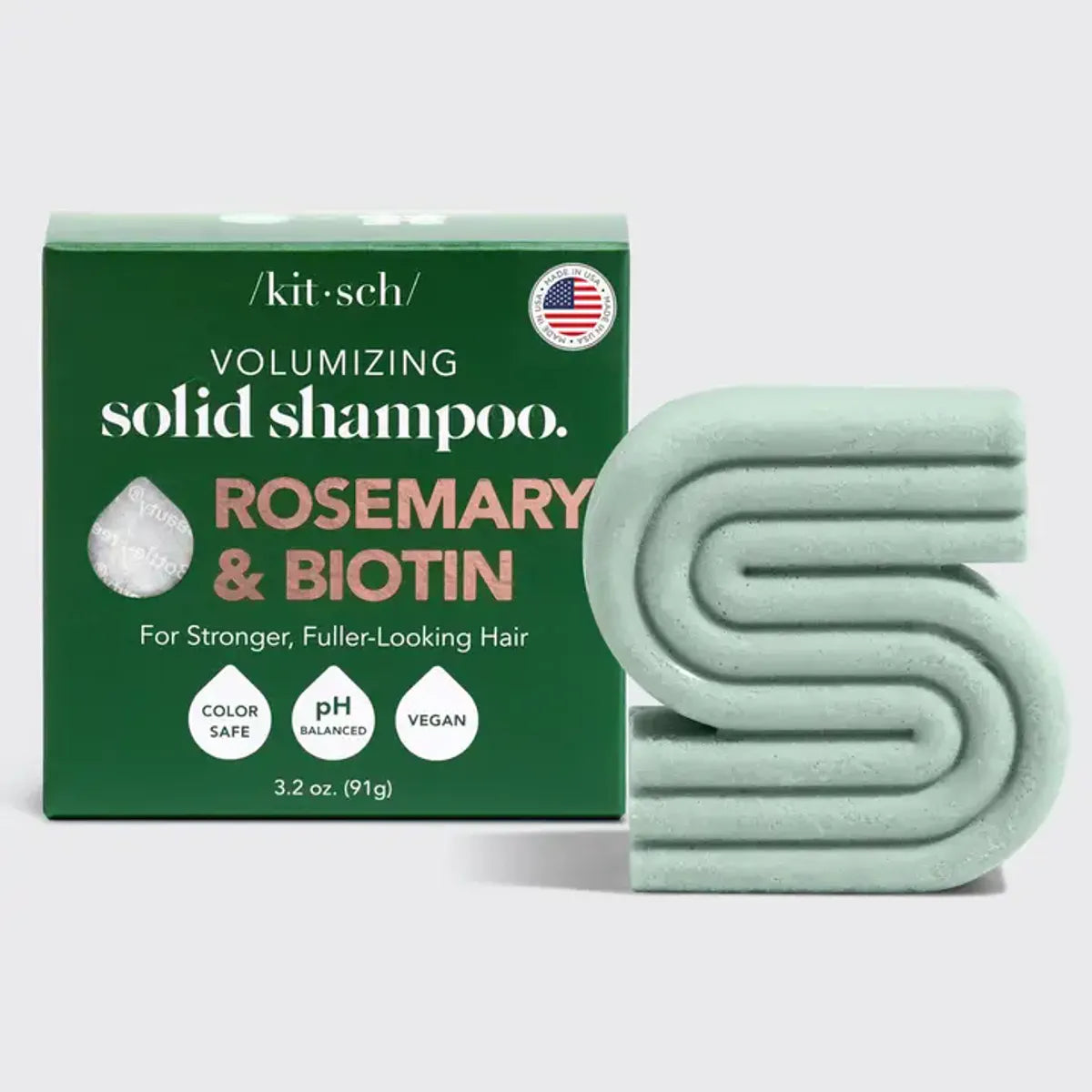 Rosemary & Biotin Volumizing Solid Shampoo 91g / Kitsch